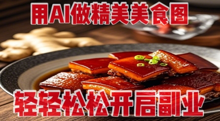 用AI做精美美食图,无需专业设备拍摄,轻轻松松开启副业-资源宝库