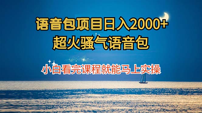 语音包项目 日入2000+ 超火骚气语音包小白看完课程就能马上实操-资源宝库