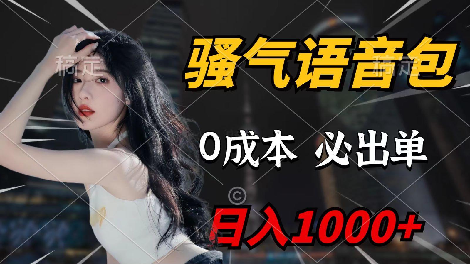 (9701期)骚气语音包，0成本一天1000+，闭着眼也能出单，详细教程！-资源宝库