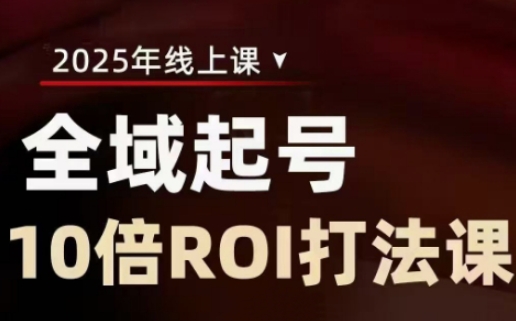 2025全域起号10倍ROI打法课,助你提升直播间的投资回报率-资源宝库
