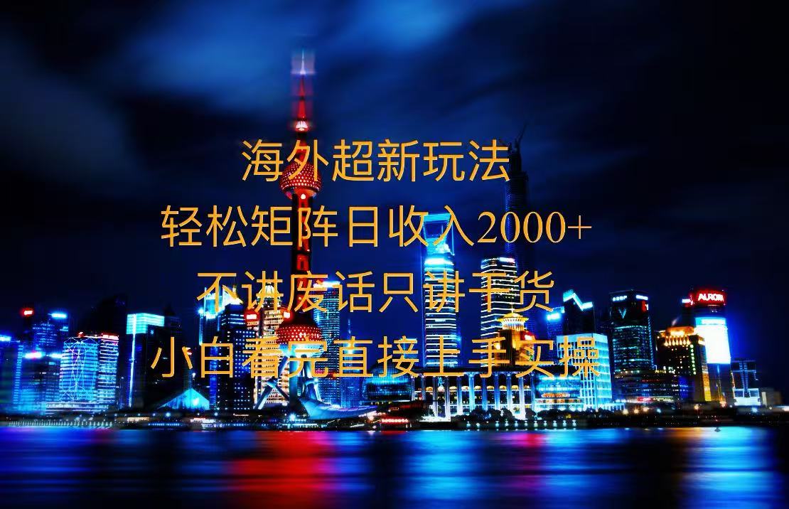 2025全新海外暴力玩法，操作简单，小白轻松上手-资源宝库