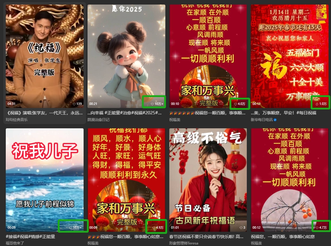 银发经济新年风口，儿女祝福视频爆火，一条作品上万播放，一定要抓住-资源宝库
