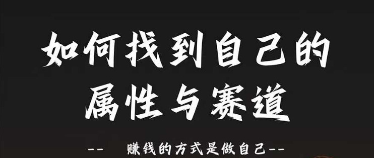 赛道和属性2.0：如何找到自己的属性与赛道，赚钱的方式是做自己-资源宝库