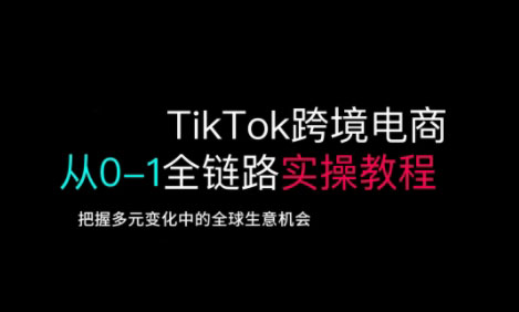 TikTok跨境电商从0-1全链路全方位实操教程,把握多元变化中的全球生意机会-资源宝库