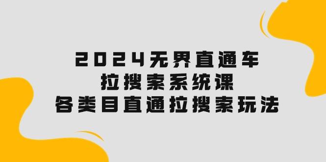 2024无界直通车·拉搜索系统课：各类目直通车 拉搜索玩法！-资源宝库