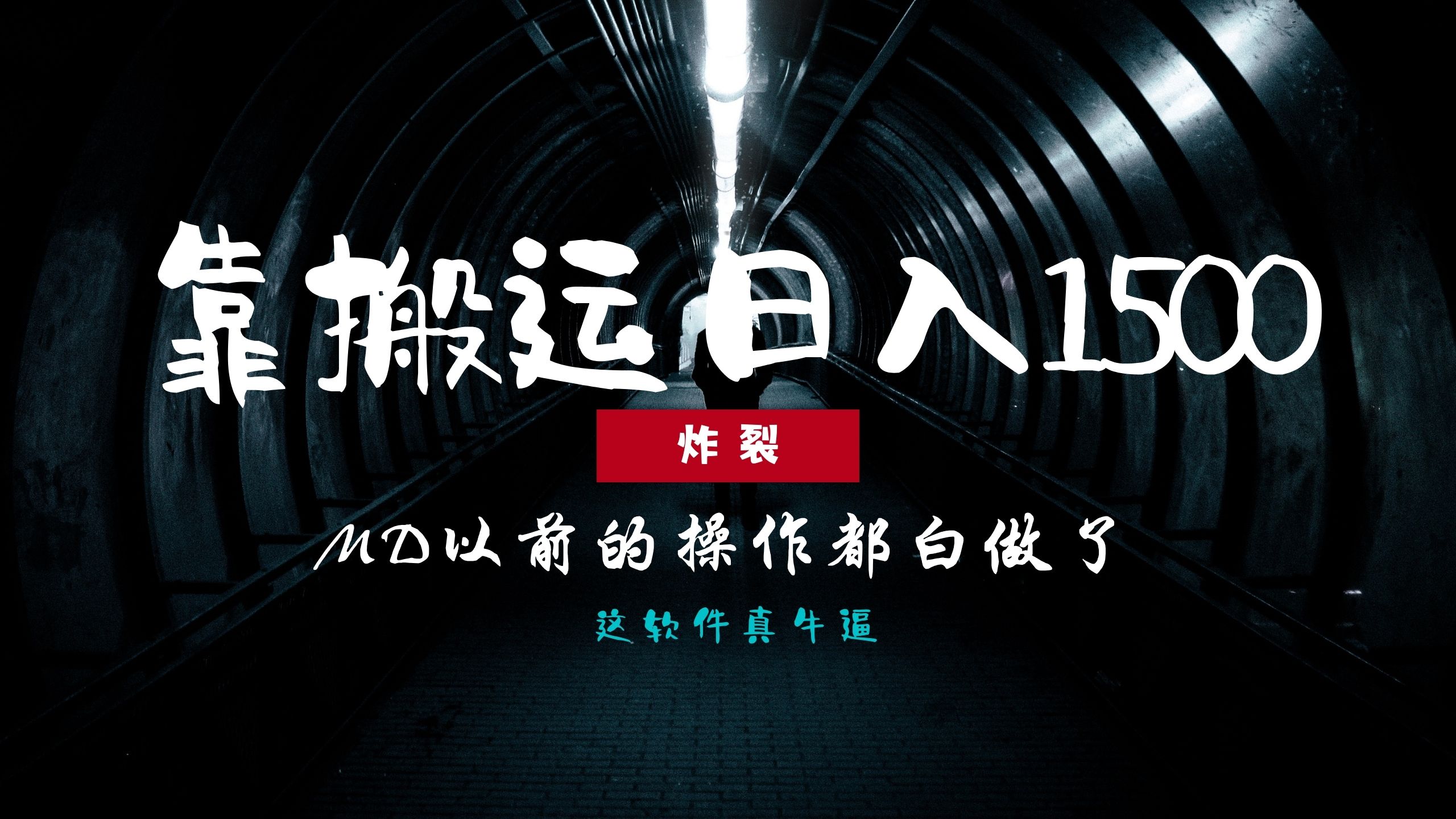 炸裂！0基础搬运也能批量日赚1500+，以前的操作都白做了！-资源宝库