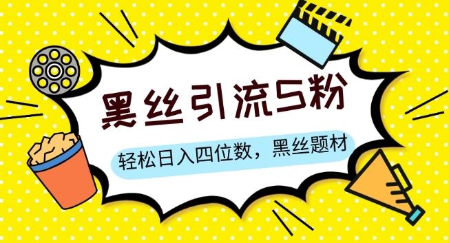 S粉变现，轻松日入四位数，黑丝题材+情感话术【揭秘】-资源宝库