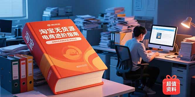 淘宝无货源电商进阶指南,包含新人课、进阶课,配套资料,蓝海选品等-资源宝库