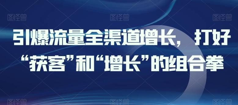 引爆流量全渠道增长，打好“获客”和“增长”的组合拳-资源宝库