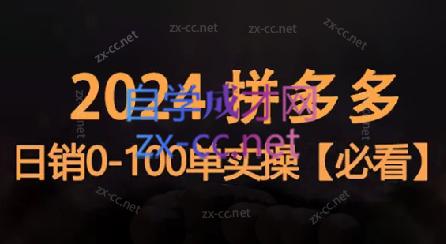 恒哥·2024拼多多日销0-100单实操-资源宝库