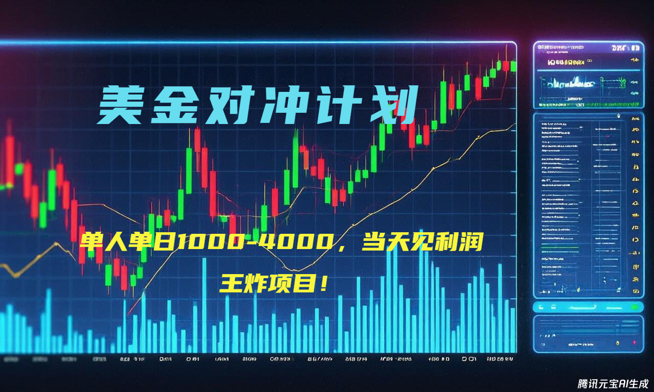 2025年最暴力项目“美金先登计划”最新最强对冲战法，每日实际收益1K-4K-资源宝库