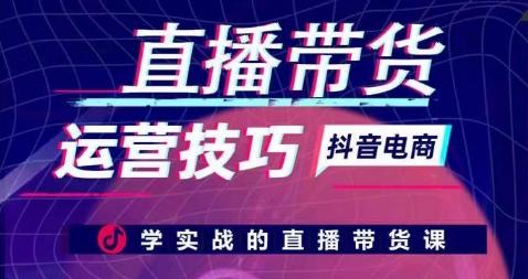 直播带货运营技巧，学实战的直播带货课-资源宝库