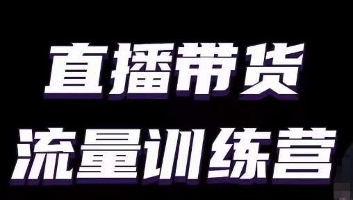 直播带货流量训练营，小白主播必学直播课-资源宝库