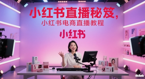 小红书直播秘笈,小红书电商直播教程-资源宝库