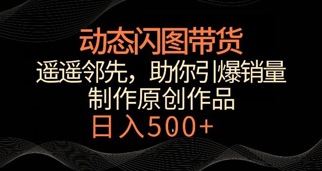 动态闪图带货，遥遥领先，冷门玩法，助你轻松引爆销量，日赚500+【揭秘】-资源宝库