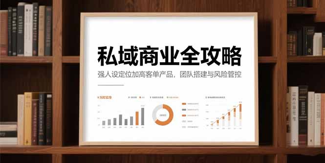 私域商业全攻略，强人设定位加高客单产品，团队搭建与风险管控-资源宝库