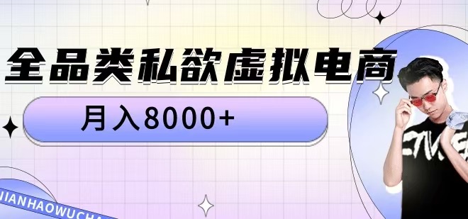 全品类私欲虚拟电商，月入8000+【揭秘】-资源宝库