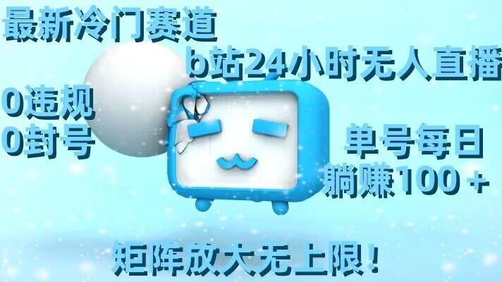 最新冷门赛道，b站24小时无人直播，0违规0封号，单号每日躺赚100＋，矩阵放大无上限【揭秘】-资源宝库