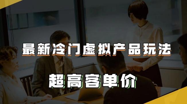 最新冷门虚拟产品玩法，超高客单价，月入2-3万＋【揭秘】-资源宝库