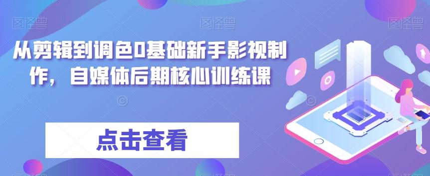 从剪辑到调色0基础新手影视制作，自媒体后期核心训练课-资源宝库