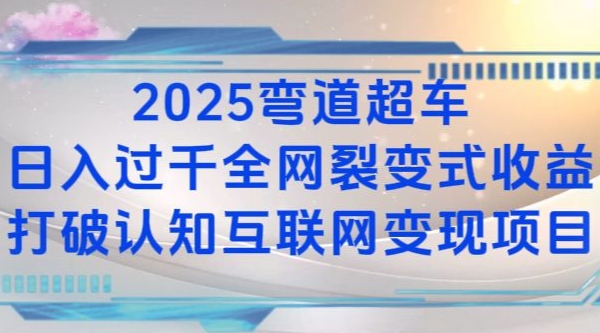 2025弯道超车日入过K全网裂变式收益打破认知互联网变现项目【揭秘】-资源宝库