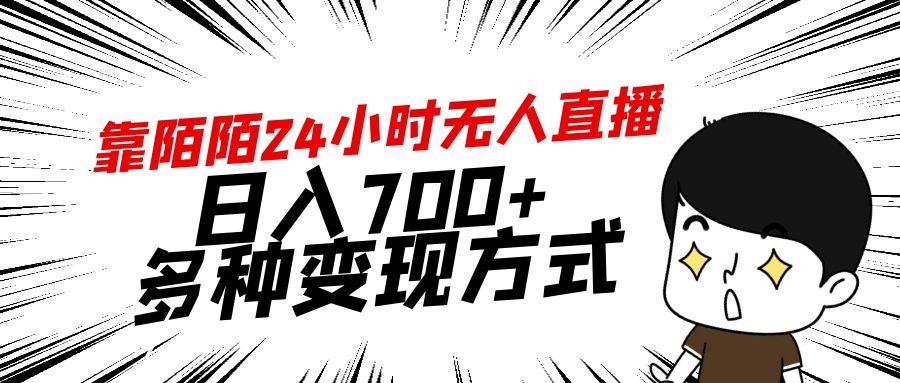 靠陌陌24小时无人直播，日入700+，多种变现方式-资源宝库
