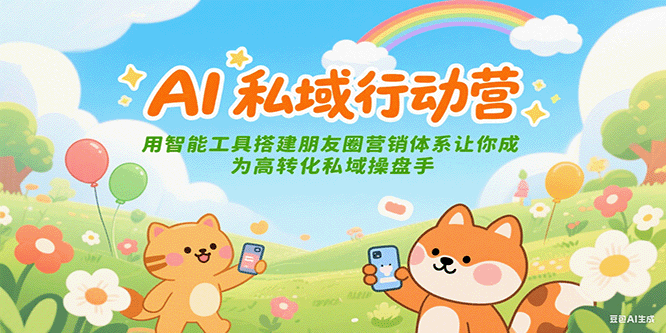 AI私域行动营：用智能工具搭建朋友圈营销体系让你成为高转化私域操盘手-资源宝库