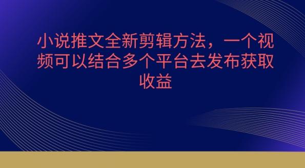 小说推文全新剪辑方法，一个视频可以结合多个平台去发布获取【揭秘】-资源宝库