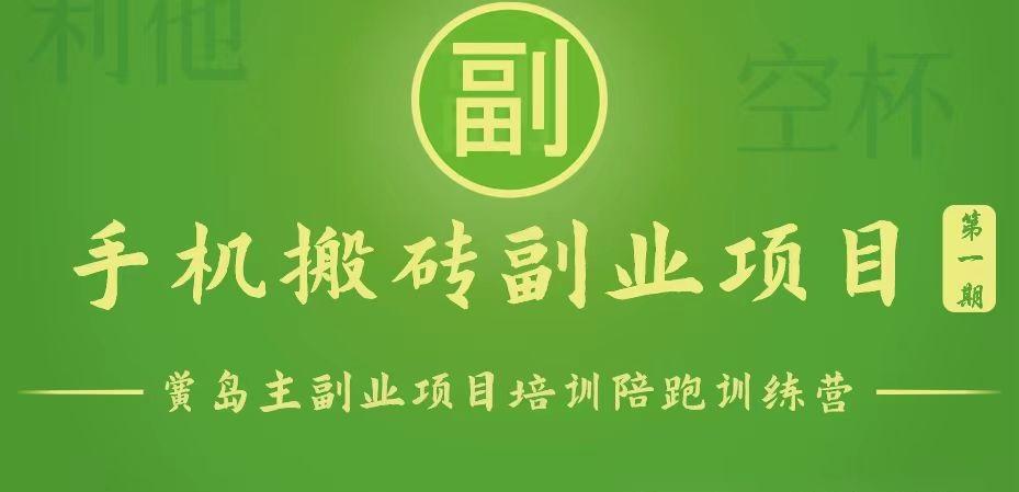 手机搬砖小副业项目训练营1.0，能用手机做的简单小副业-资源宝库