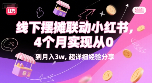 线下摆摊联动小红书，4 个月实现从 0 到月入3w，超详细经验分享-资源宝库