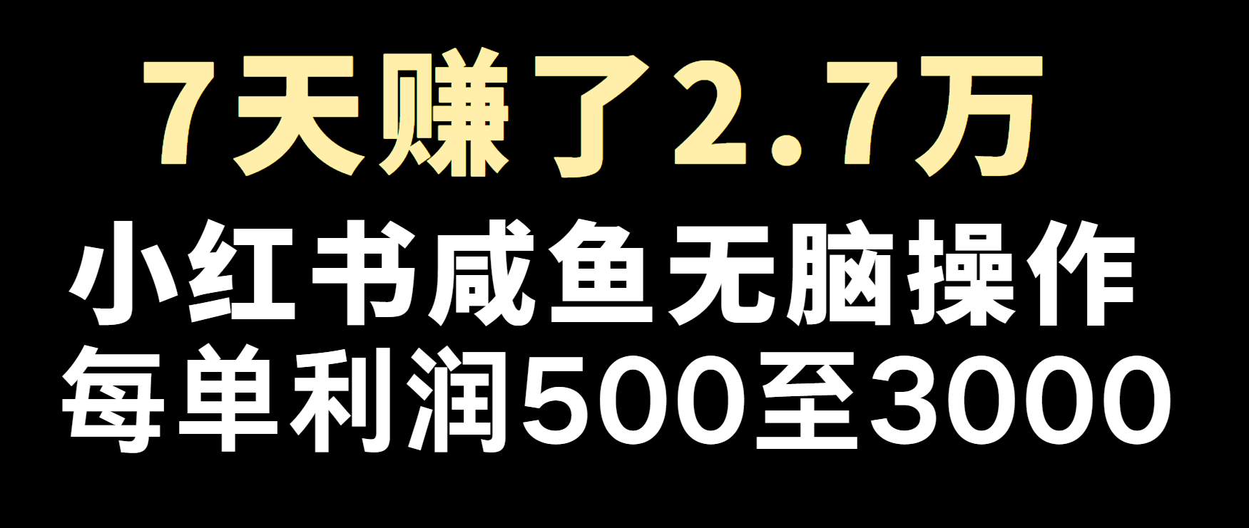 冷门暴利，超级简单的项目0成本玩法，每单在500至4000的利润-资源宝库