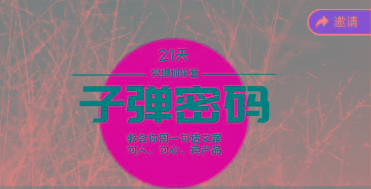 《子弹密码训练营》-用一句话文案勾人勾心卖产品，21天学到顶尖文案大师策略和技巧-资源宝库