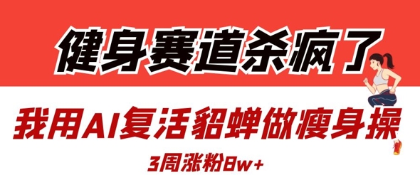 健身赛道杀疯了？我用AI复活貂蝉做瘦身操，3周涨粉8W-资源宝库