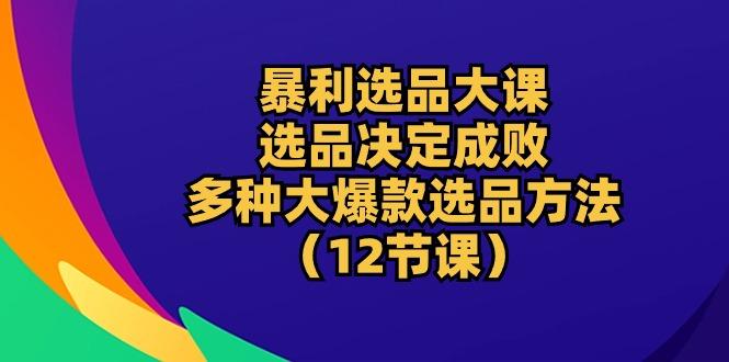 暴利 选品大课：选品决定成败，教你多种大爆款选品方法(12节课-资源宝库