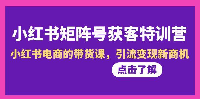 小红书-矩阵号获客特训营-第10期，小红书电商的带货课，引流变现新商机-资源宝库
