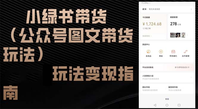 小绿书带货(公众号图文带货玩法-资源宝库