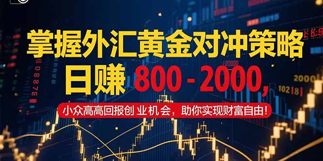 掌握外汇黄金对冲策略，日赚 800 – 2000，小众高回报创业机会，助你实…-资源宝库