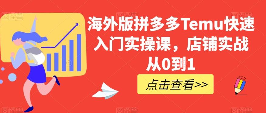 海外版拼多多Temu快速入门实操课，店铺实战从0到1-资源宝库