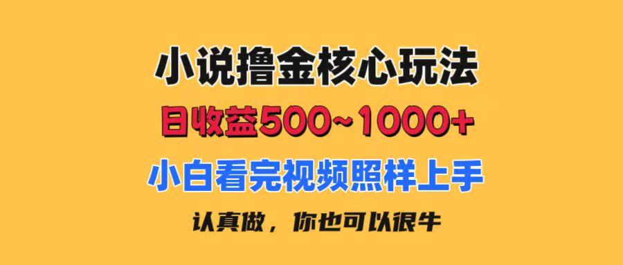 小说撸金核心玩法，日收益500-1000+，小白看完照样上手，0成本有手就行-资源宝库