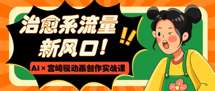 治愈系流量新风口,AI+宫崎骏动画创作实战课,从0到1打造爆款视频-资源宝库