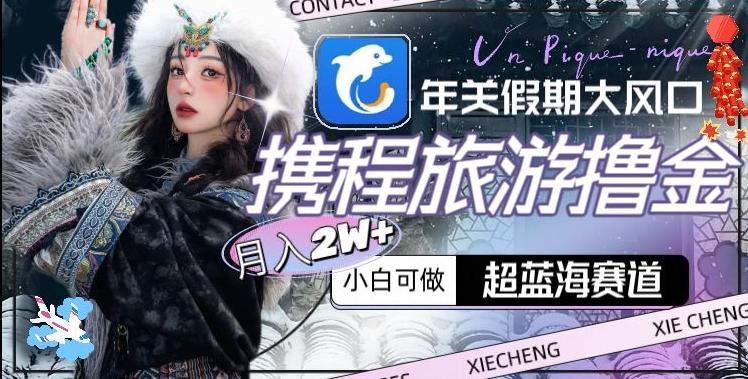 年关假期大风口，携程旅游撸金，超蓝海赛道,月入2w+【揭秘】-资源宝库