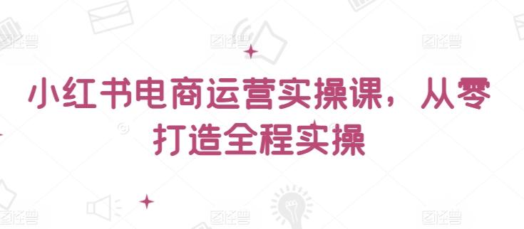 小红书电商运营实操课，​从零打造全程实操-资源宝库