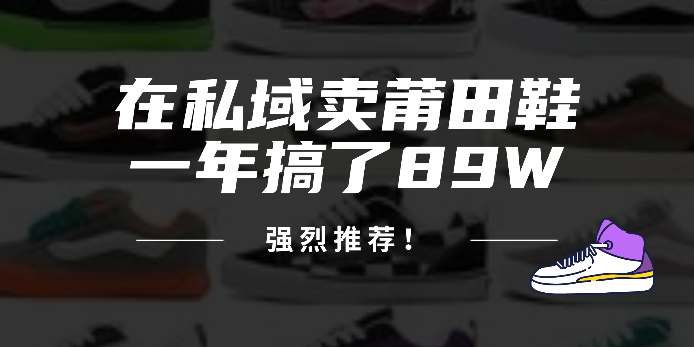 24年在私域卖莆田鞋，一年搞了89W，强烈推荐！-资源宝库