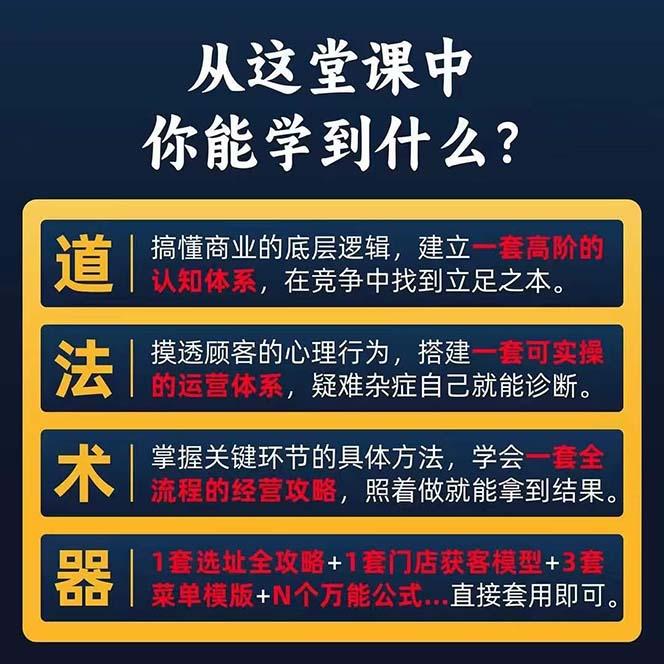 图片[1]-餐饮店盈利实操方法：教你怎样开一家持续能赚钱的餐厅(25节-资源宝库