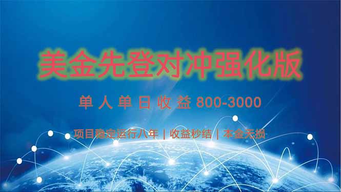美金先登计划对冲强化版，2025年黑马中最暴力收益日收益1k-4k(可放大...-资源宝库