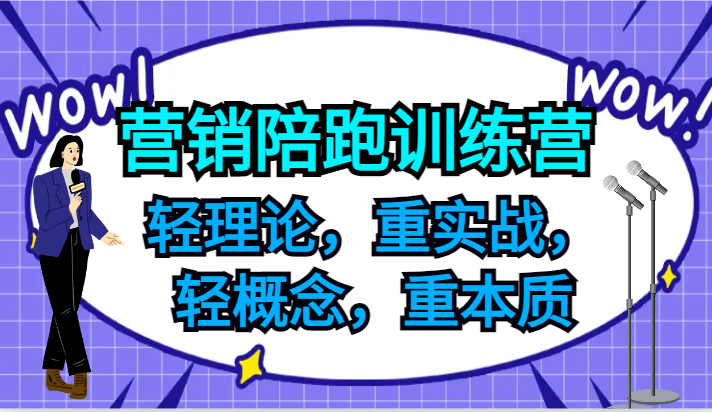 营销陪跑训练营，轻理论，重实战，轻概念，重本质，适合中小企业和初创企业的老板-资源宝库