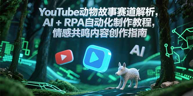 YouTube动物故事赛道解析,AI+RPA自动化制作教程,情感共鸣内容创作指南-资源宝库