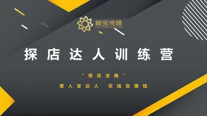 探店达人训练营，素人变达人，花钱变赚钱-资源宝库