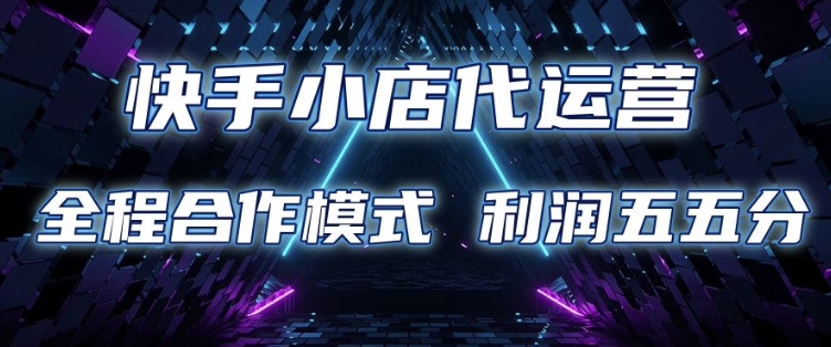 快手小店代运营 限时托管计划 合作模式 利润五五分成【揭秘】-资源宝库