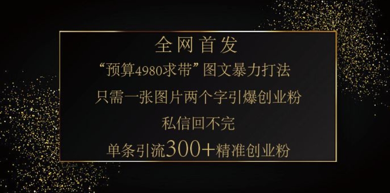 小红书神奇图片引流法，只需一张图，就能单条笔记凭借此方法，轻松引流 300 + 精准创业粉-资源宝库